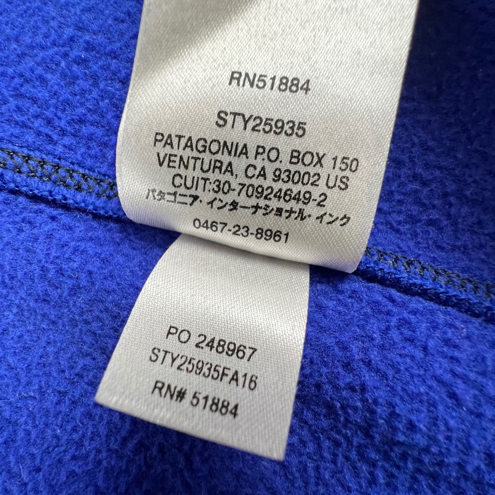 Patagonia Tech Fleece Jacket Full Zip Harvest Moon Blue Womens XS Ski Hike Gorp - Picture 4 of 12